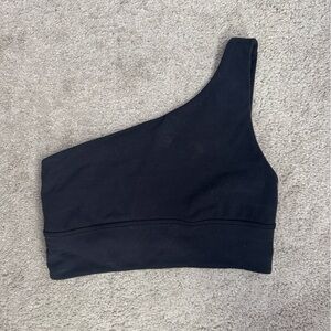 Lululemon One Shoulder Bra Black sz 6